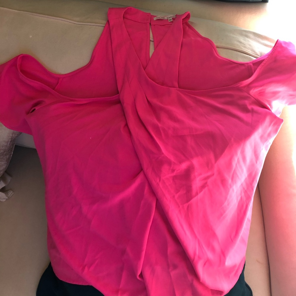 Rachel Roy pink cold shoulder top 20W EUC